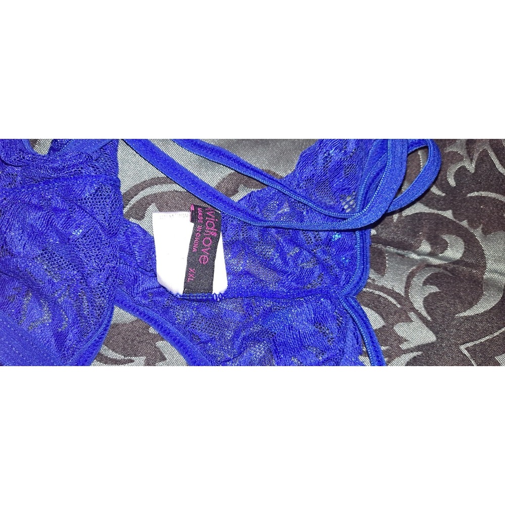 Avidlove‎ Blue Lacy Womens Thong XXL